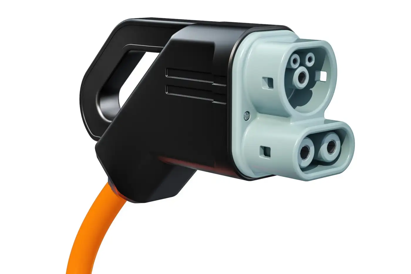A qualified electrician fitting an EV charger to an exterior wall